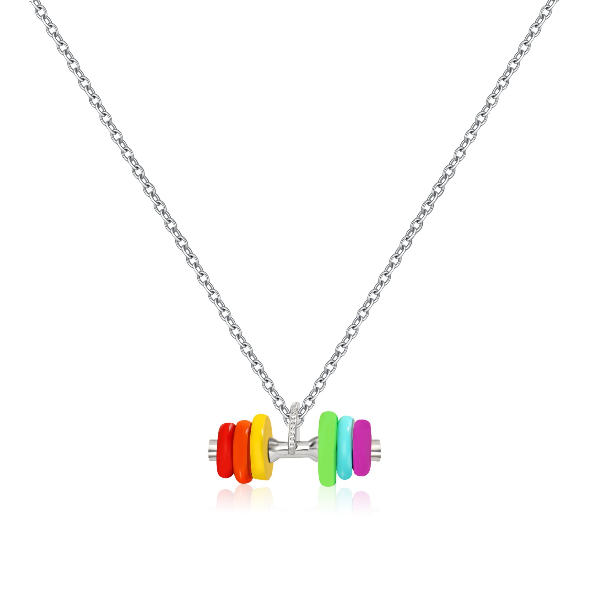 Wholesale Fashion Design Hip Hop Dumbbell Necklace